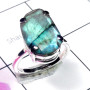 Labradorite Cut C - SPR982-925 Exclusive Silver Cut n Cab Gemstone Prong Setting Rin