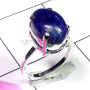 Lapis F - SPR982-925 Exclusive Silver Cut n Cab Gemstone Prong Setting Rin