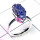 Tanzanite Rough O - SPR982-925 Exclusive Silver Cut n Cab Gemstone Prong Setting Rin