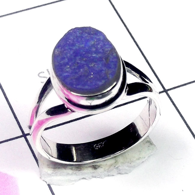 Lapis Rough I - PSR940-Multi Gemstone 925 Sterling Silver Wholesale Plain Ring