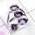 Amethyst C - PSR939-Three Stone 925 Plain Silver Wholesale Ring