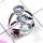 Blue Topaz F - PSR939-Three Stone 925 Plain Silver Wholesale Ring