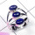 Lapis G - PSR939-Three Stone 925 Plain Silver Wholesale Ring