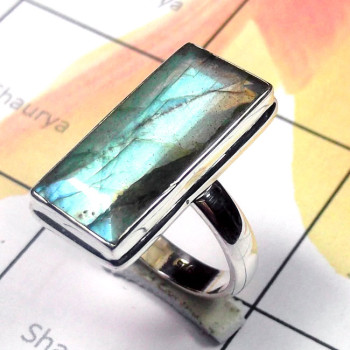 Labradorite F - PSR938-Cut n Cab Gemstone 925 Exclusive Silver Stunning Ring Labradorite F - PSR938-Cut n Cab Gemstone 925 Exclusive Silver Stunning Ring