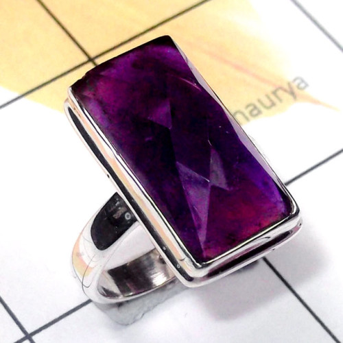 Amethyst H - PSR938-Cut n Cab Gemstone 925 Exclusive Silver Stunning Ring Amethyst H - PSR938-Cut n Cab Gemstone 925 Exclusive Silver Stunning Ring