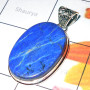 Lapis lazuli O - LPS995-Lapis lazuli gems with 925 Sterling silver Pendants whole