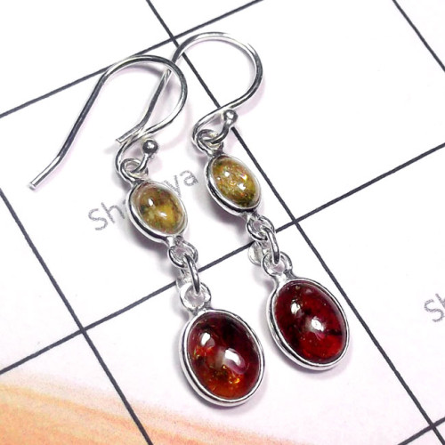 Tourmaline Cab B - BZE967-Two Stone Cab Tourmaline 925 Sterling Silver Lightweight