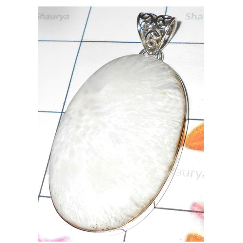 Cab stone O - XCP977- Large sterling silver chunky style plain Pendants wholes