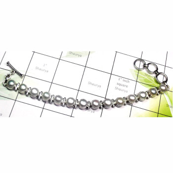 Pearl cab A - SPB976-Beautiful Pearl Made in 925 Exclusive Silver Elegant Brac Pearl cab A - SPB976-Beautiful Pearl Made in 925 Exclusive Silver Elegant Brac