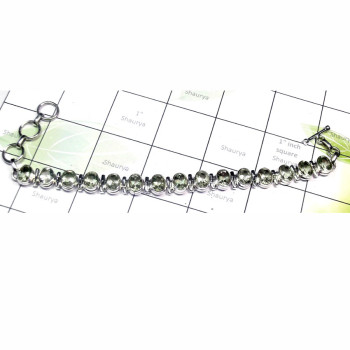 8 inch Green Amethyst B - SPB974-925 Exclusive Silver Cut Green Amethyst Plain Bracelet 8 inch Green Amethyst B - SPB974-925 Exclusive Silver Cut Green Amethyst Plain Bracelet