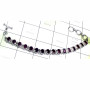 8 inch Garnet C - SPB971-Cut Garnet 925 Sterling Silver Wholesale Trendy Bracelet