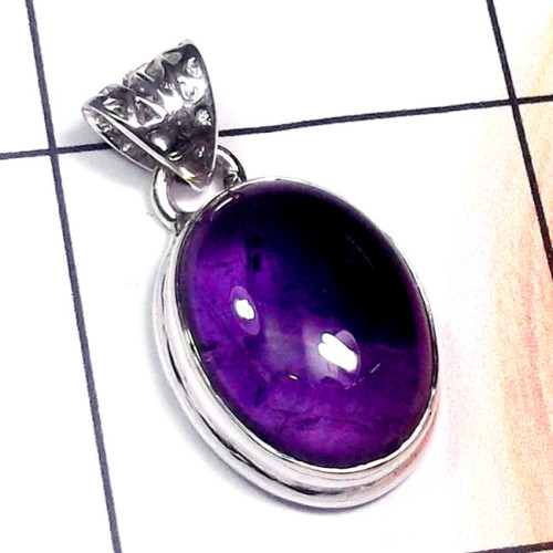 Amethyst cab  C - ISP892-Multi Cab Gemstone 925 Sterling Silver Lightweight Wholes