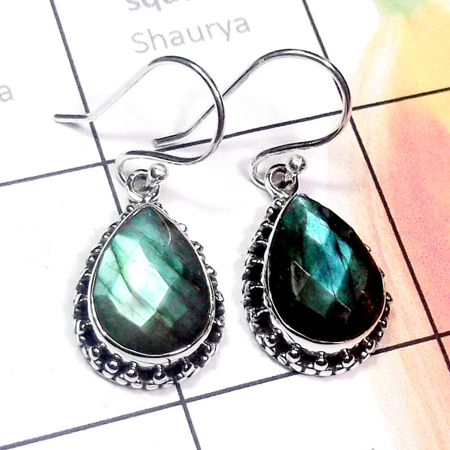 Labradorite Cut O - SDE878-Druzy n Labradorite Cut Gemstone 925 Silver Handmade Desi Labradorite Cut O - SDE878-Druzy n Labradorite Cut Gemstone 925 Silver Handmade Desi