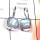 Rainbow A - SPE979-925 Sterling Silver Cut Black Onyx n Rainbow Plain Earrin