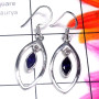 Iolite F - CES961-Cut Gemstone 925 Exclusive Silver Fancy Casting Earring