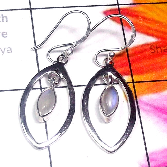 Rainbow G - CES961-Cut Gemstone 925 Exclusive Silver Fancy Casting Earring Rainbow G - CES961-Cut Gemstone 925 Exclusive Silver Fancy Casting Earring