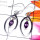 Amethyst O - CES961-Cut Gemstone 925 Exclusive Silver Fancy Casting Earring