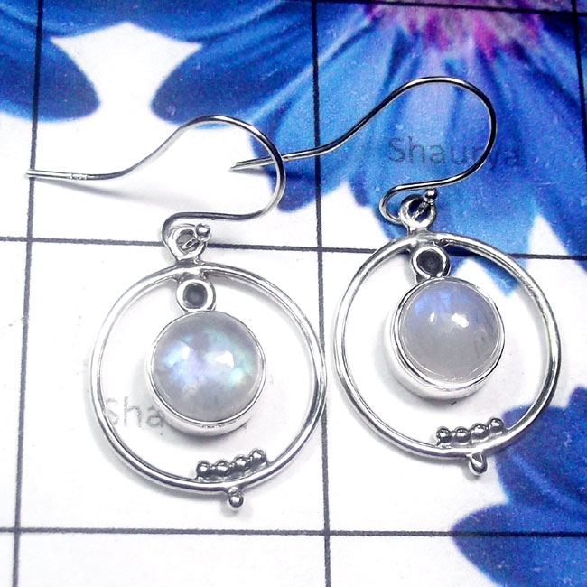Rainbow C - SDE874-Multi Cab Gemstone 925 Exclusive Silver Designer Earring Rainbow C - SDE874-Multi Cab Gemstone 925 Exclusive Silver Designer Earring