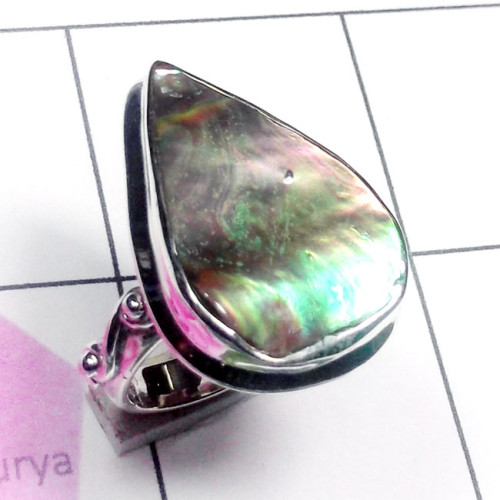 Color MOP C - CMJ928-925 Sterling Silver Color MOP Gemstone Trendy Ring
