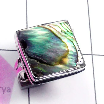 Color MOP O - CMJ928-925 Sterling Silver Color MOP Gemstone Trendy Ring Color MOP O - CMJ928-925 Sterling Silver Color MOP Gemstone Trendy Ring