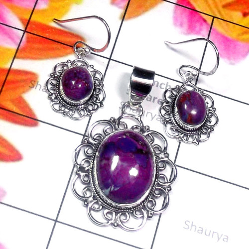 Purple Turquoise A - NDS998-Green Turquoise, Purple Turquoise, Pink Opal n Other 925 