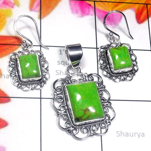 Green Turquoise O - NDS998-Green Turquoise, Purple Turquoise, Pink Opal n Other 925 