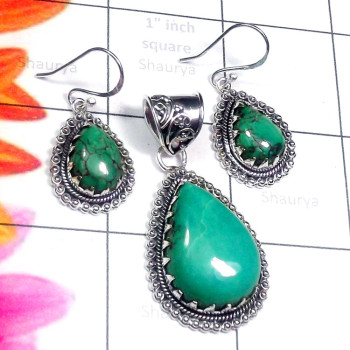 Tibet Turquoise D - NDS991-Larimar, Lapis, Labradorite, 925 Silver Earring, Pendant Tibet Turquoise D - NDS991-Larimar, Lapis, Labradorite, 925 Silver Earring, Pendant