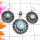 Larimar B - NDS989-Window Druzy, Larimar, Black Onyx 925 Silver Oxidised Ear