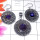 Window Druzy O - NDS989-Window Druzy, Larimar, Black Onyx 925 Silver Oxidised Ear