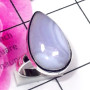 Blue Lace Agate B - BLC998-925 Exclusive Silver Blue Lace Agate Gemstone Trendy Ring