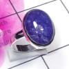 Tanzanite E - TAZ997-Beautiful Tanzanite Cab Made in 925 Silver Plain Ring