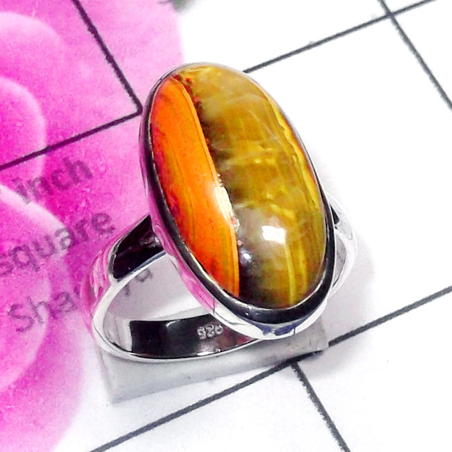 Eclipse O - ELD991-925 Silver Eclipse Cab Handmade Wholesale Ring Eclipse O - ELD991-925 Silver Eclipse Cab Handmade Wholesale Ring