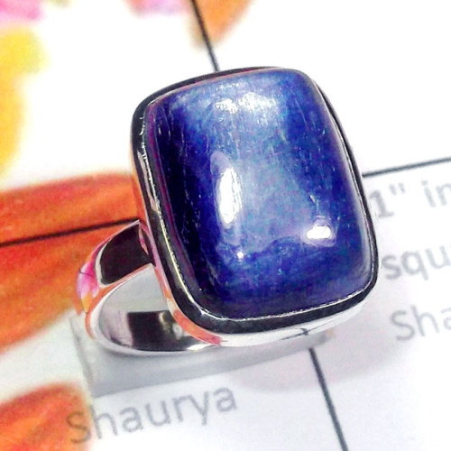 Kynite A - KNT997-925 Sterling Silver Kynite Gemstone Trendy Ring