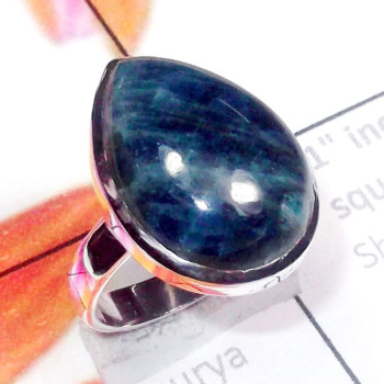 Neon Blue Apatite H - NBA998-925 Exclusive Silver Neon Blue Apatite Gemstone Trendy Ri