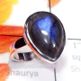 Labradorite D - LBR999-Cab Labradorite 925 Exclusive Silver Stunning Ring