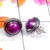 Purple Turquoise A - SSE980-Superior 925 Silver with Genuine Gemstone Wholesale Stud