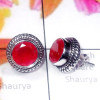 Carnelian Cut O - SSE980-Superior 925 Silver with Genuine Gemstone Wholesale Stud