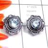 Blue Topaz O - SSE978-925 Silver with Tanzanite, Blue Topaz, Rainbow, Amethyst