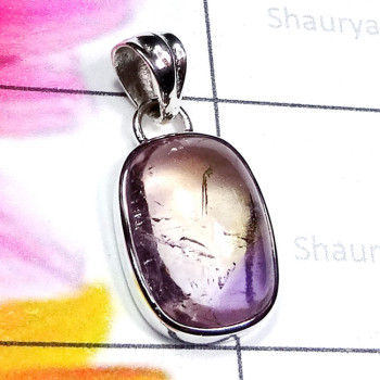 Ametrine A - ISP883-Cab Ametrine with 925 Superior Silver Stunning Pendant Ametrine A - ISP883-Cab Ametrine with 925 Superior Silver Stunning Pendant
