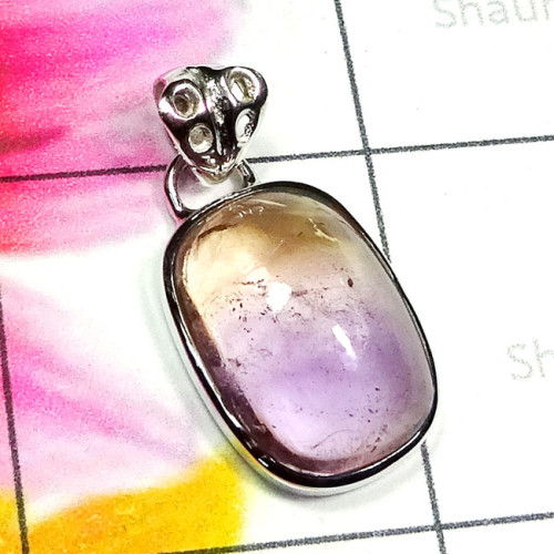 Ametrine C - ISP883-Cab Ametrine with 925 Superior Silver Stunning Pendant Ametrine C - ISP883-Cab Ametrine with 925 Superior Silver Stunning Pendant