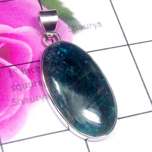Appetite Blue C - DAB995-Beautiful Appetite Blue 925 Silver Elegant Pendant