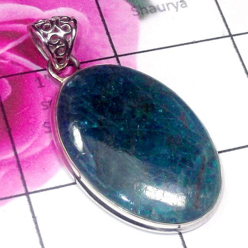 Appetite Blue D - DAB995-Beautiful Appetite Blue 925 Silver Elegant Pendant