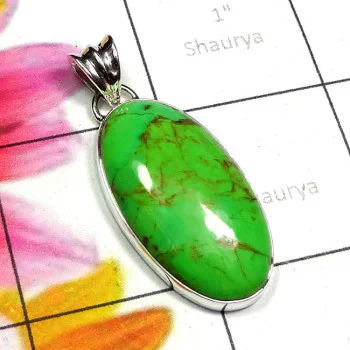 Green Turquoise A - SGT999-Green Turquoise Cab Made in 925 Silver Handmade Wholesale Green Turquoise A - SGT999-Green Turquoise Cab Made in 925 Silver Handmade Wholesale