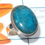 Appetite Blue C - DAB994-Cab Appetite Blue Made in 925 Silver Elegant Ring