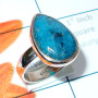 Appetite Blue D - DAB994-Cab Appetite Blue Made in 925 Silver Elegant Ring
