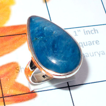 Appetite Blue F - DAB994-Cab Appetite Blue Made in 925 Silver Elegant Ring