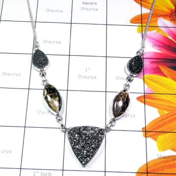 Flat Druzy, Turtella Jasper A - SDN967-Smokey, Flat Druzy, Turtella Jasper, 925 Sterling Silver Flat Druzy, Turtella Jasper A - SDN967-Smokey, Flat Druzy, Turtella Jasper, 925 Sterling Silver