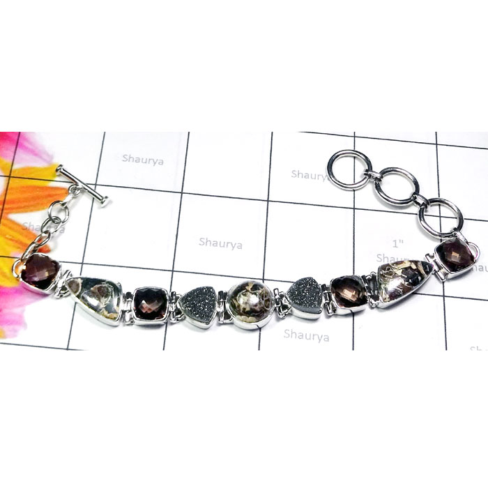 Turtella Jasper, Smokey O - SPB963-Turtella Jasper, Smokey, Druzy, Made in 925 Silver Wholes Turtella Jasper, Smokey O - SPB963-Turtella Jasper, Smokey, Druzy, Made in 925 Silver Wholes