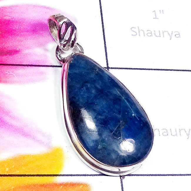 Apatite Blue O - DAB993-925 Plain Silver Cab Apatite Blue Stunning Pendant Apatite Blue O - DAB993-925 Plain Silver Cab Apatite Blue Stunning Pendant