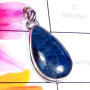 Apatite Blue O - DAB993-925 Plain Silver Cab Apatite Blue Stunning Pendant